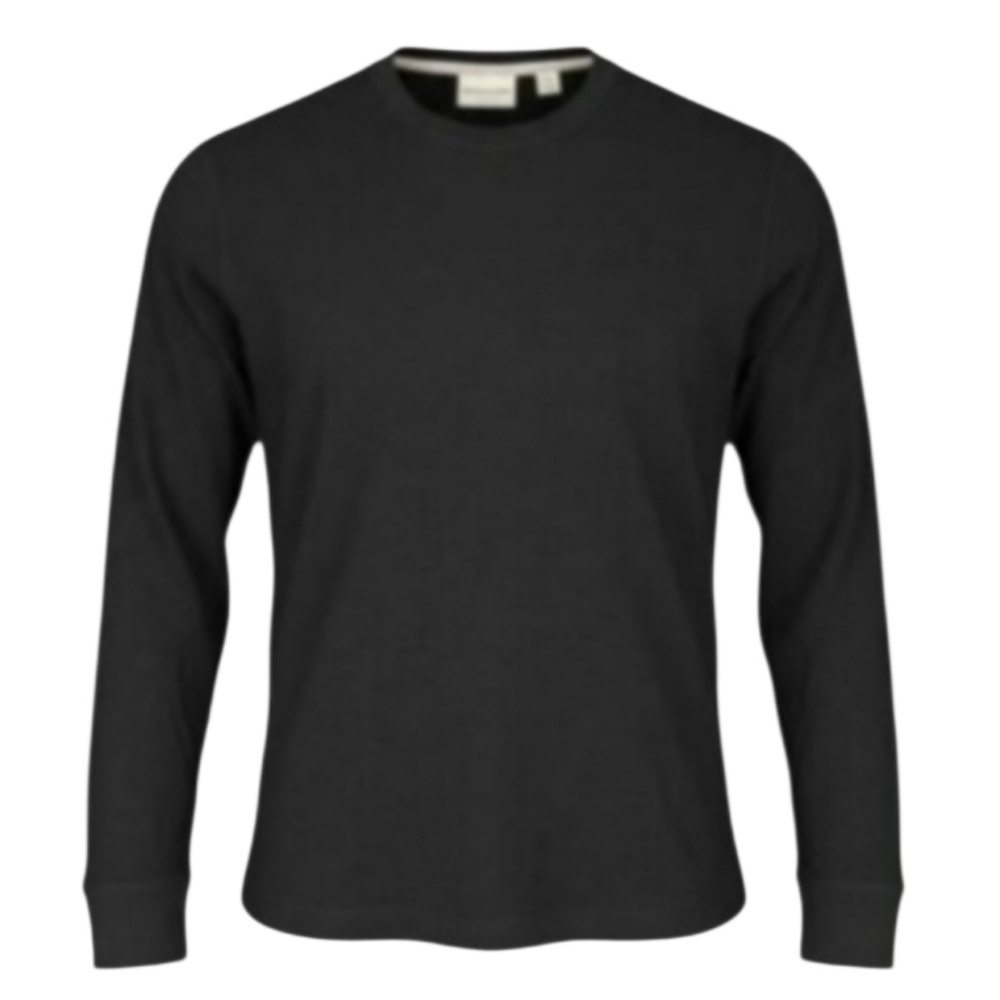 Scotch & Soda Men's Crewneck LS Thermal Shirt Black 1988802 Size Large New Flaw